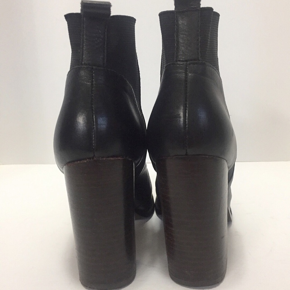 Topshop Dark Brown Leather Ankle Boots - Picture 5 of 8